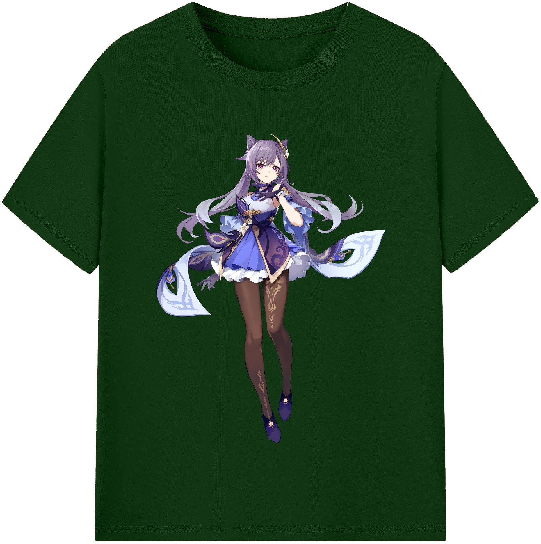 げんし神 刻晴 こくせい genshin Kokusei 綿100％半袖Tシャツ（フロントプリント）